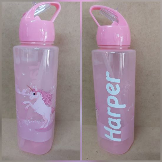 Picture of Personalized 750ml Unicorn Water Bottle - Pink Standing Unicorn