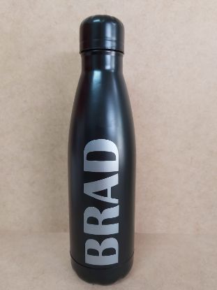 Picture of Personalized 500ml Stainless Steel Water Bottle - Black