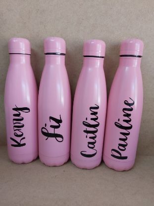 Picture of Personalized 500ml Stainless Steel Water Bottle - Pink