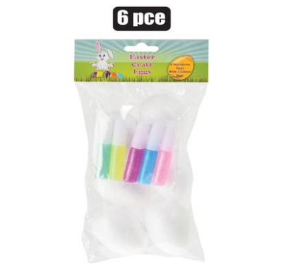 Picture of Easter DIY Colour Your Foam Egg Kit 6 piece
